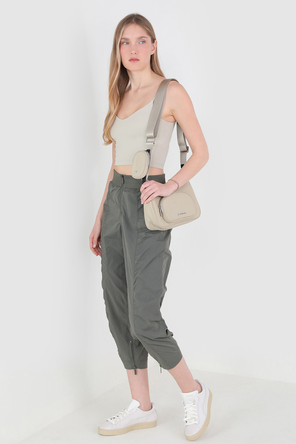 Front-Zip Mid-Rise Ruched Crop LULULEMON